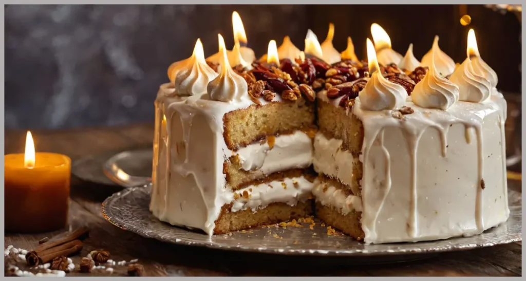 Spiced Plum Cake with Swiss Meringue Frosting Recipe