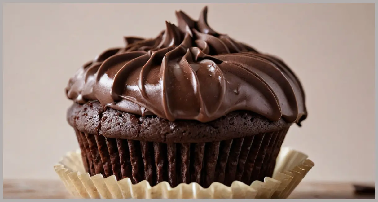 An extreme close-up of a chocolate cupcake’s airy, moist crumb texture with pockets of melted chocolate under softbox light. Chocolate cupcakes