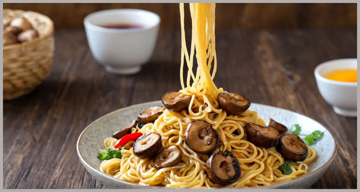 Chinese Noodles with Mushrooms Recipe