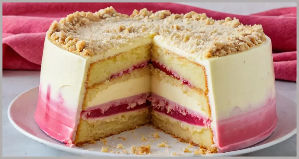 Rhubarb and Custard Layer Cake Recipe
