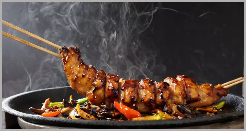 Five-Spice Chicken Skewers with Speedy Chow Mein Recipe