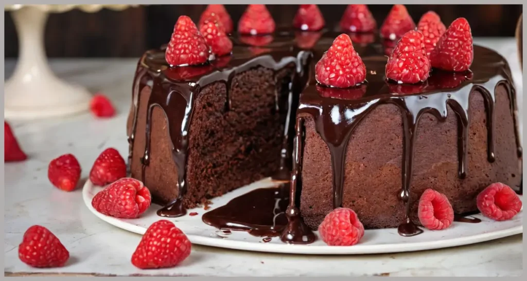 Gluten-Free Chocolate Cake with Raspberries Recipe