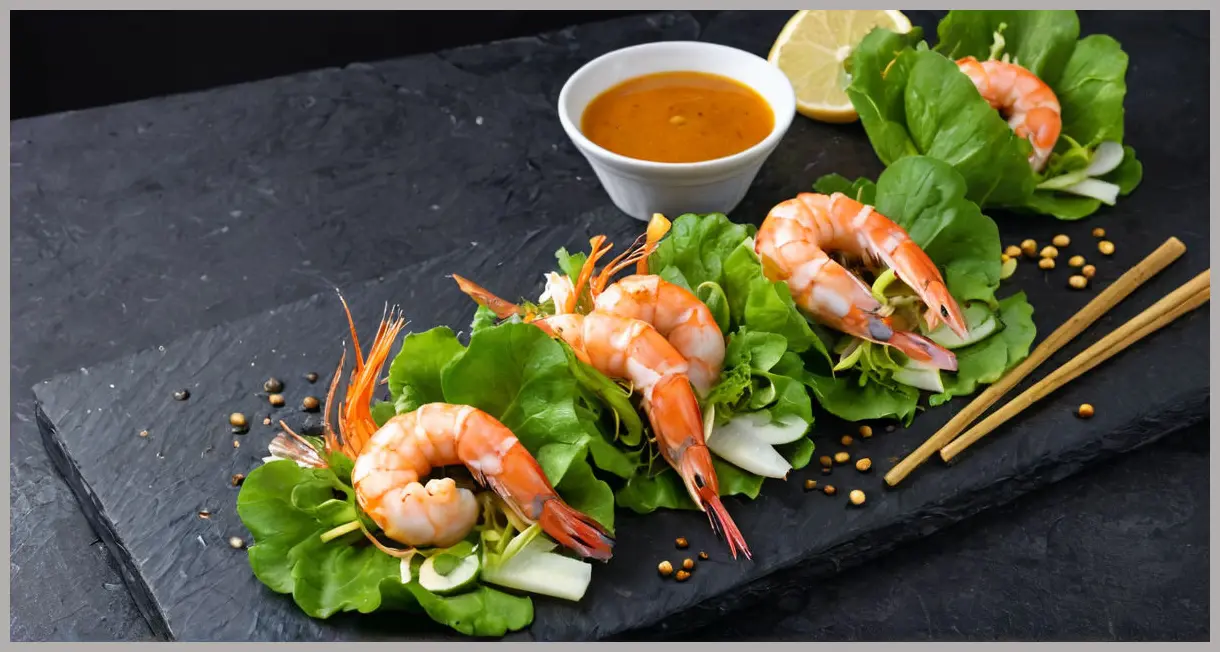 Prawn and Herb Lettuce Cups with Ginger Dressing Recipe