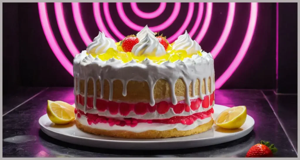 Lemon and Strawberry Meringue Cake Recipe
