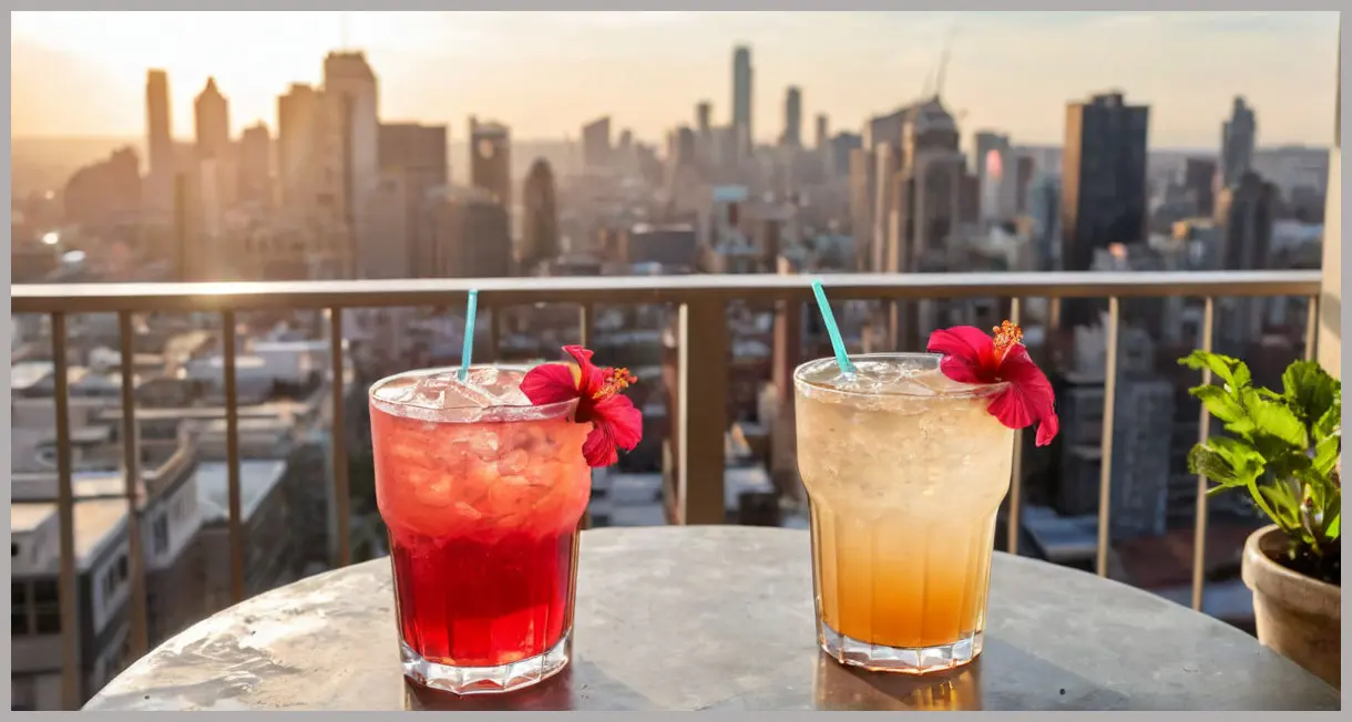 Hibiscus and Kombucha Sparkling Mocktail Recipe