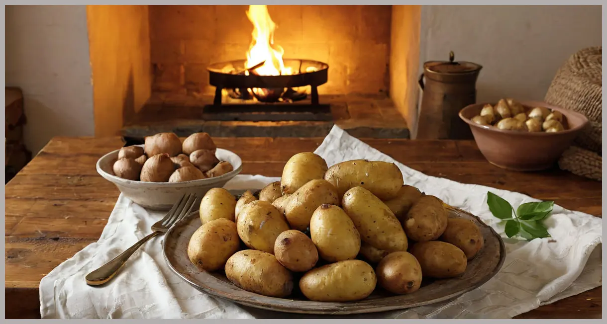 Garlic Roast Potatoes with Bay Leaves Recipe