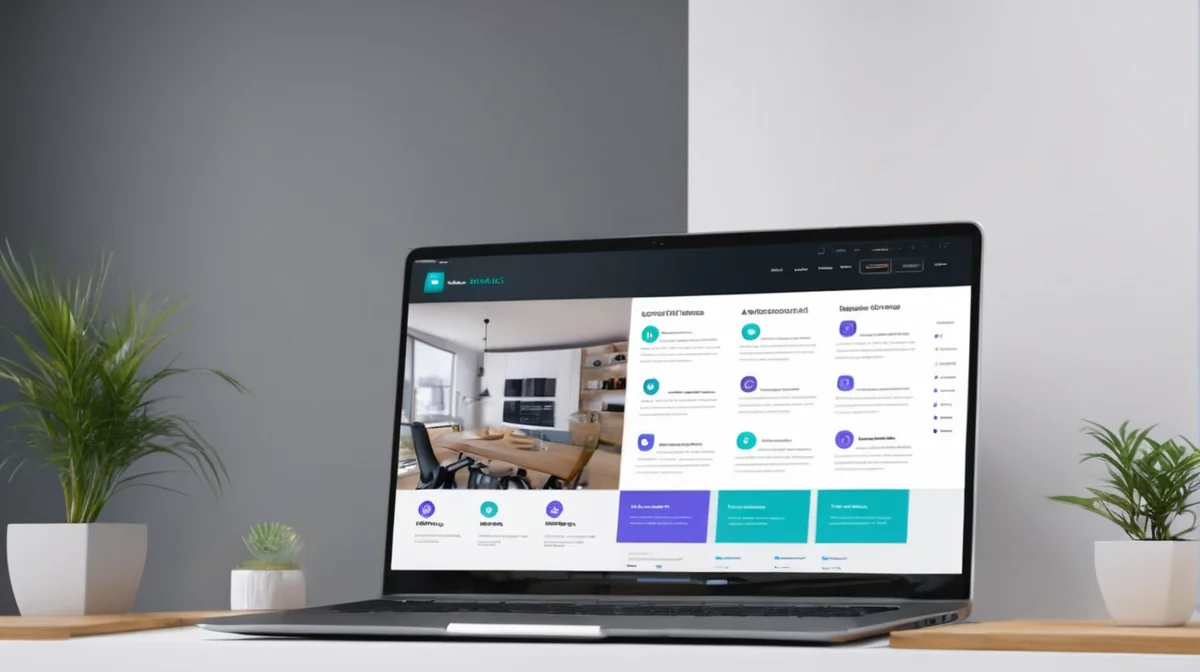 Best AI website builder 2026 showing professional dashboard interface on laptop screen